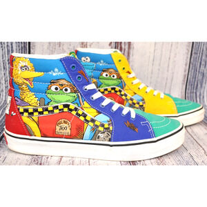 VANS Sesame Street X Sk8- High Oscar's Taxi Service Size M 9.5 / W 11 EUC
